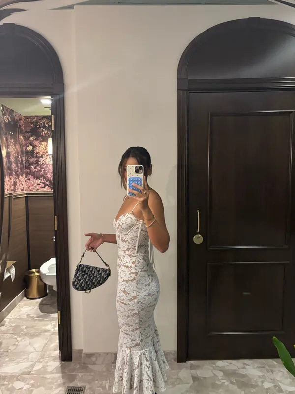 white lace corset dress - Image 3