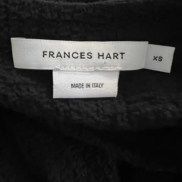 Frances Hart Black Gauze Maternity Midi Dress Long Sleeve Pockets XS - Image 5