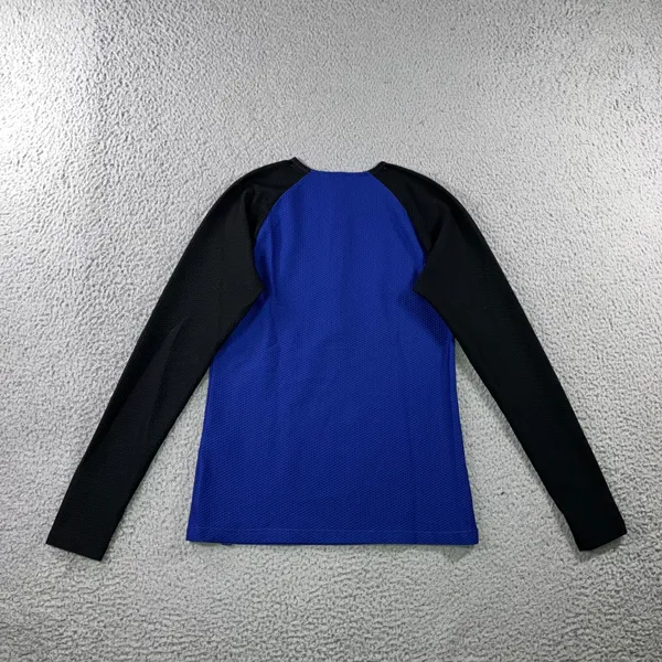 Lauren Ralph Lauren Active Top Womens Small Blue Black‎ Waffle 1/4 Zip Pullover - Image 2