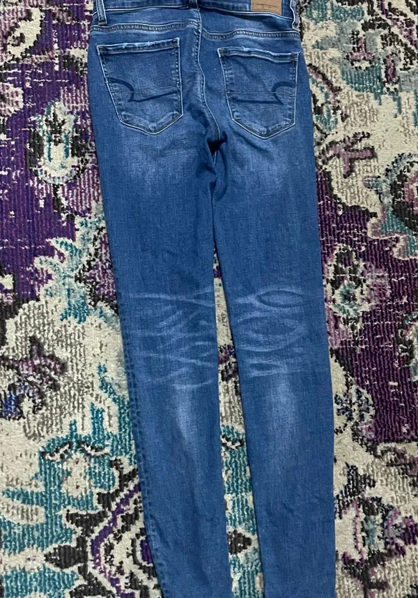 American Eagle Super Stretch Hi-Rise Jeggings, Size 0 - Image 2