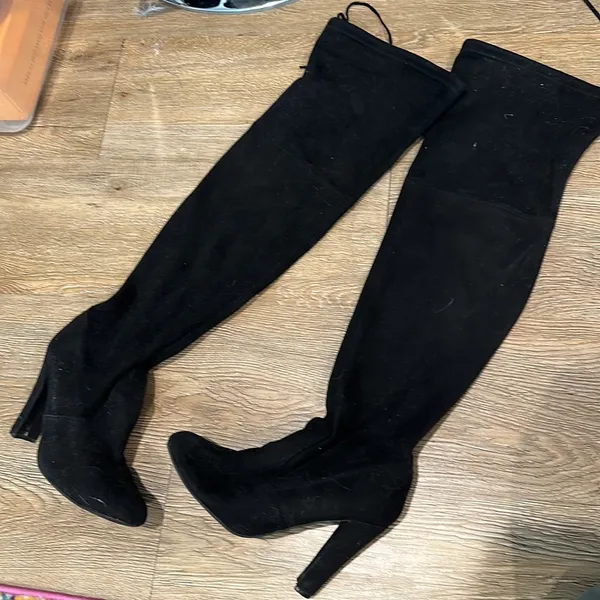 MOVING SALE Steve Madden black over the knee block heel boot - Image 5
