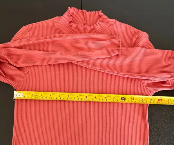American Eagle Ribbed Mock Neck Long‎ Sleeve Top Size M - Image 6