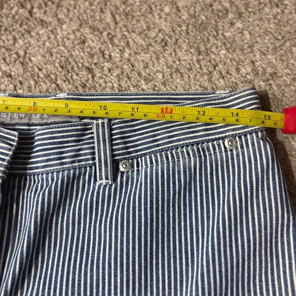 Jones New York Blue and White Striped Jeans - Image 8
