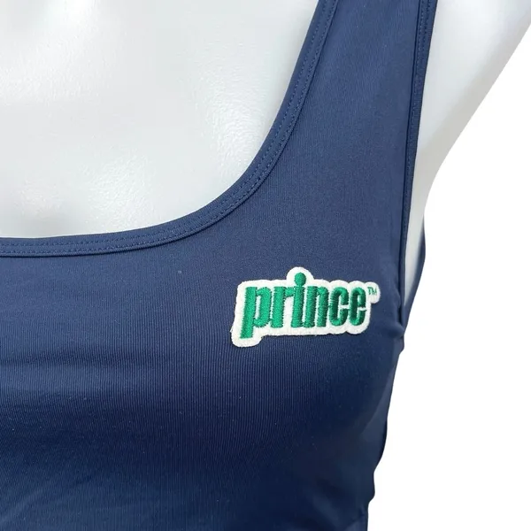 Zara x Prince Navy Blue Sleeveless Square Neck Athletic Crop Tank Top Size M - Image 3