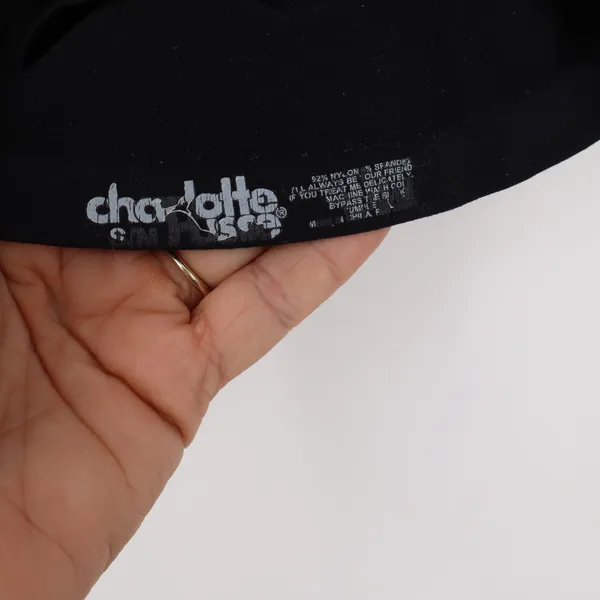 Charlotte Russe Cami Womens S Seamless V-Neck Black Adjustable Strap Excellent - Image 2