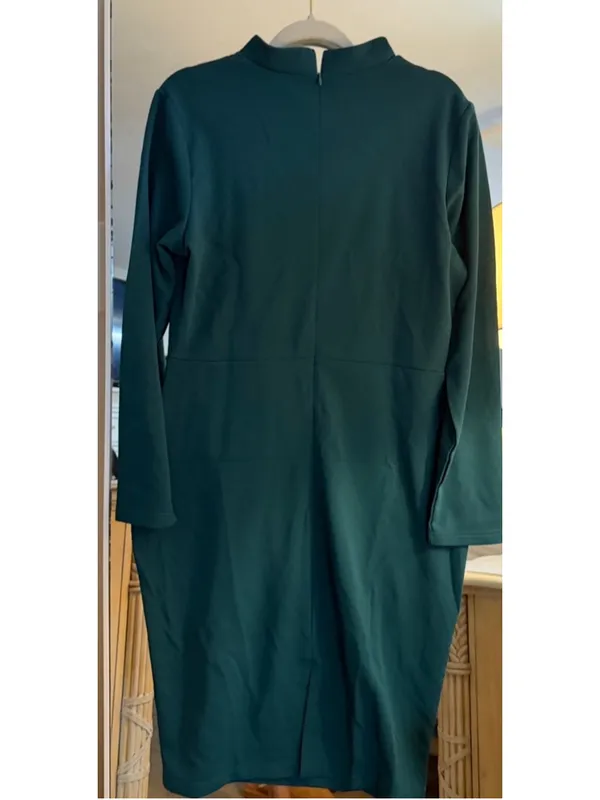 NEW Green Career Long Sleeve Midi Dress XL - Image 2