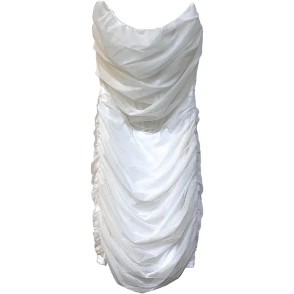 NWT superdown Sonya Bustier Mesh Mini Dress in White - Image 6