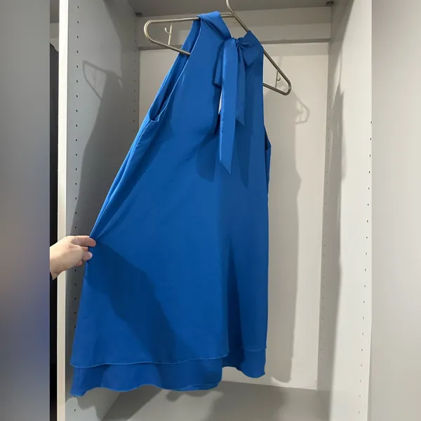 Elegant Blue Sleeveless Dress Boutique - Image 2