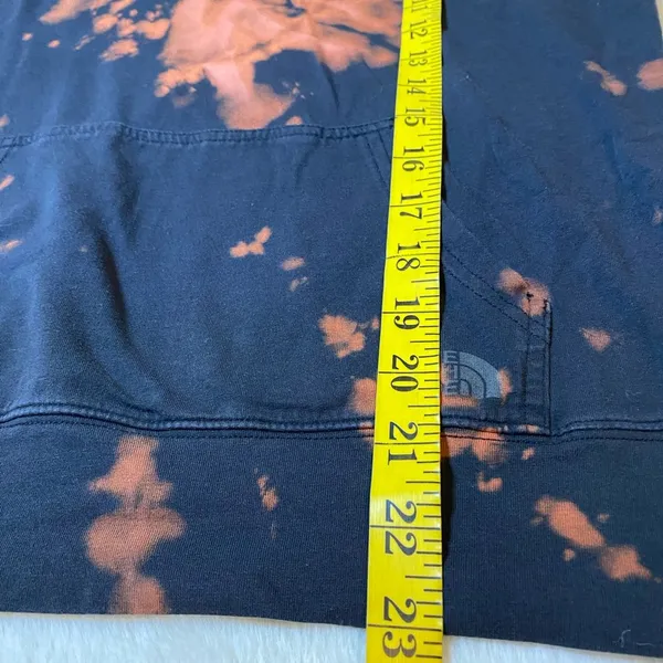 North Face Acid Wash Hooded Tee Large EUC CUSTOM - Image 3