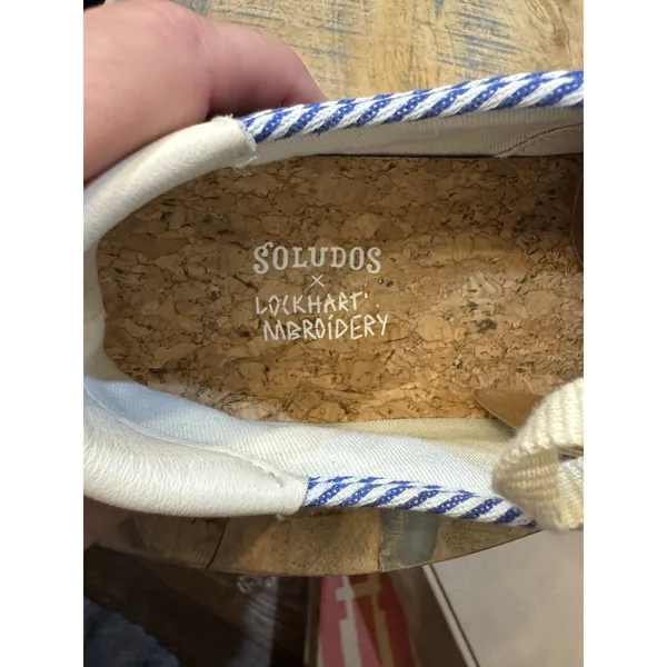 Soludos Velvet Paris Platform Sneakers In Navy Size 9 $169 Extra Shoe Strings‎ - Image 9