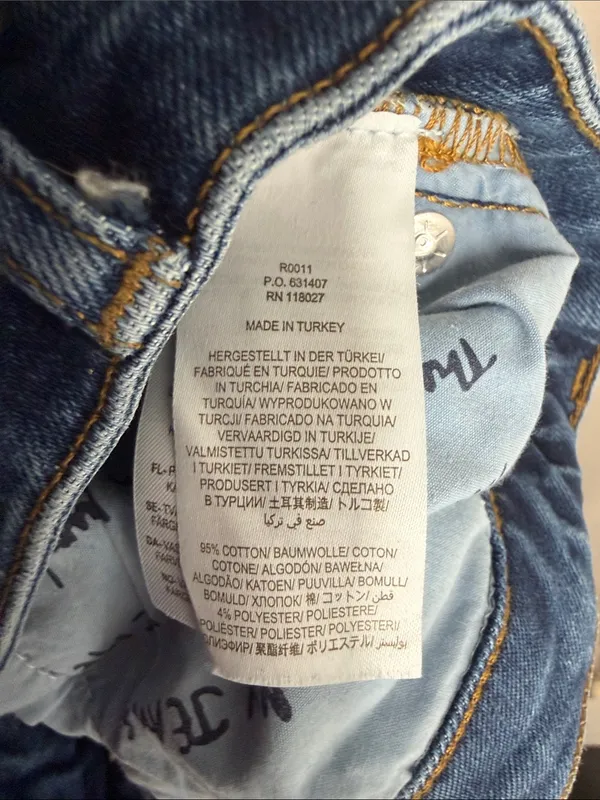 Boden Denim Button Fly Flare Denim Jeans Medium Wash High Rise Size 6 Regular - Image 6