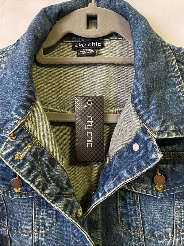 City Chic Classic Blue Denim Jacket - Image 3