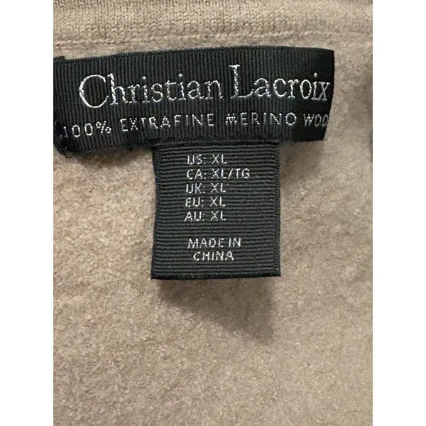 Christian lacroix extra fine merino wool sweater xl - Image 2