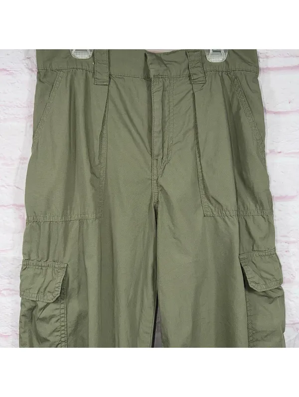 Rewash Olive Green Cargo Pants Womens Size 1/25 Wide Leg Utility Pants - Image 2