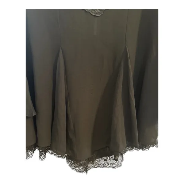 Free People Black Lace Baby Doll Flowy Boho Blouse /// Size XS - Image 6