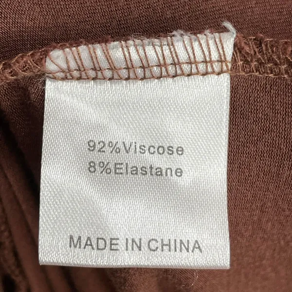 Zesica Dress Off One Shoulder Dropped Waist Brown Clingy Fitted Small Sleeveless - Image 16