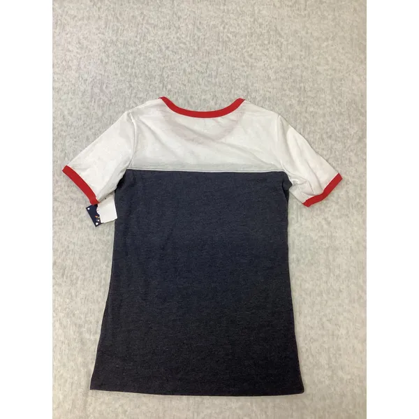 Campus Lifestyle Atlanta Braves MLB Womens Ringer Tee Navy White Red XS NEW‎ - Image 6