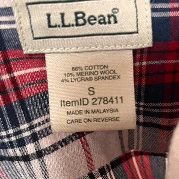 L.L. Bean Women's Scotch Plaid Flannel Shirt - Image 3