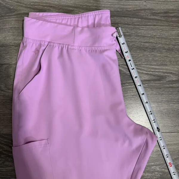 MEDCOUTURE‎ Insight Womens Jogger Scrub Pants Lilac Cargo Pockets Drawstring XL - Image 11