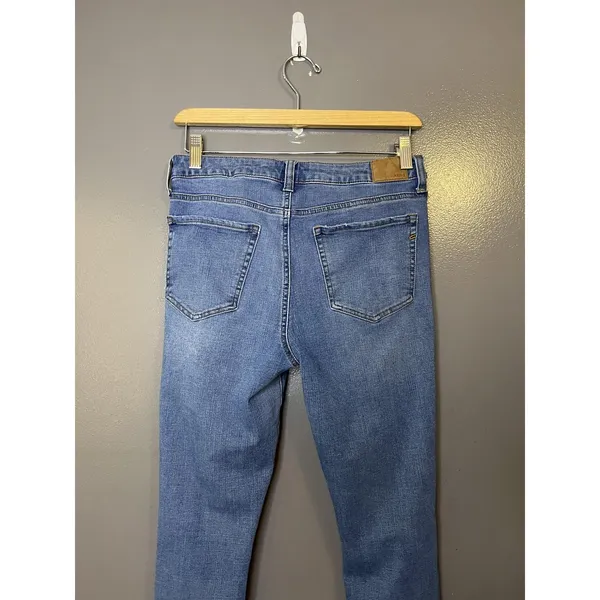 Aero High Rise Jegging Jeans Womens 8 Medium Wash Distressed Stretch Denim - Image 5