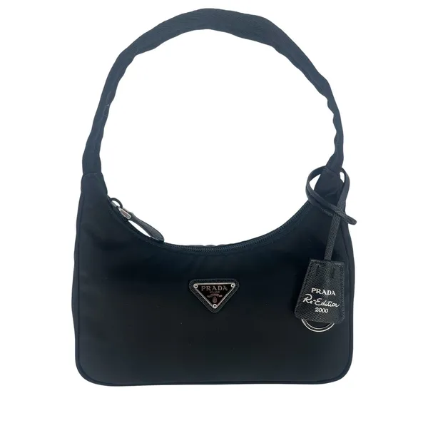 Prada Re-Edition 2000 Re-Nylon Mini‎ Shoulder Bag Black - Image 3