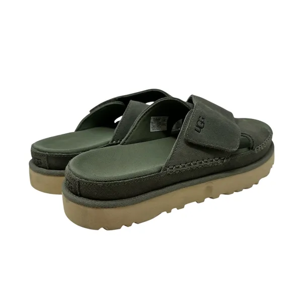 UGG‎ Goldenstar Cross Slide Sandal Olive Green Suede Size US 9.5 - Image 8
