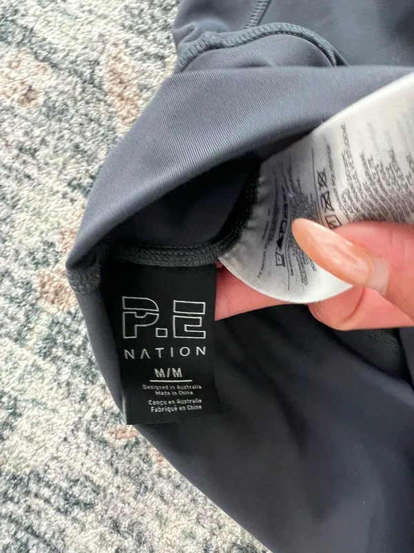 P.E Nation amplify high waisted air lift legging dark shadow gray M - Image 7