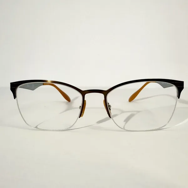Ray-Ban RB6345 2732 Brown Silver Semi-Rimless Cat‎ Eye Optical Frames 52-17-135 - Image 2