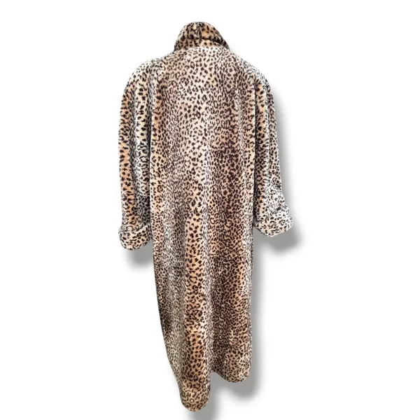 Vintage Monterey Fashions Leopard Faux Fur Long Coat Animal Print Statement - Image 5