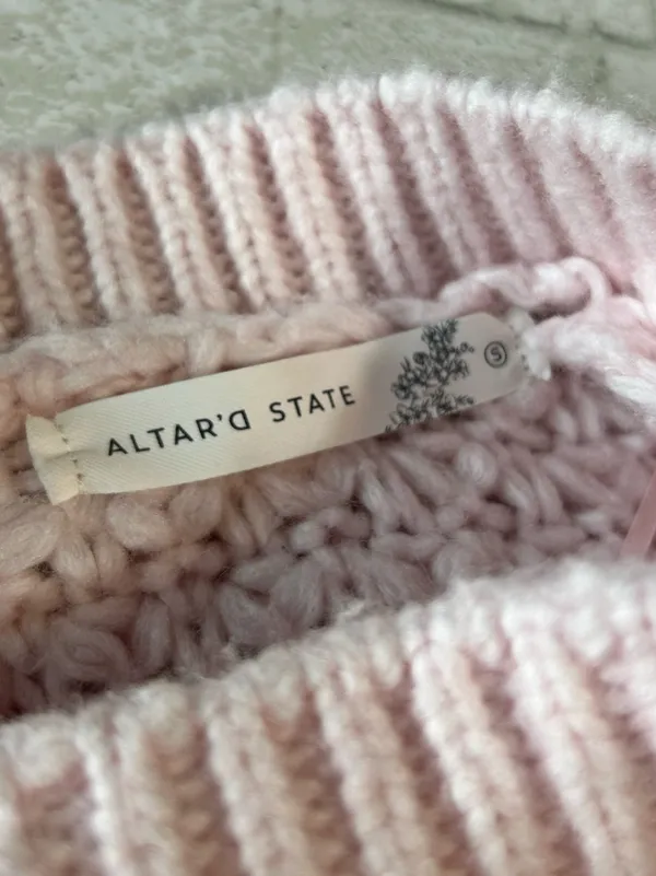 Altar'd State Pale Pink Cozy Crewneck Sweater Size Small - Image 3