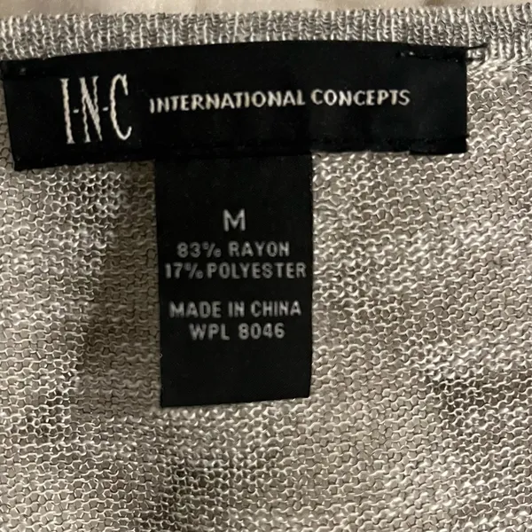 🍒Inc International Concepts Grey Lightweight Cardigan Size Medium🍒 - Image 6