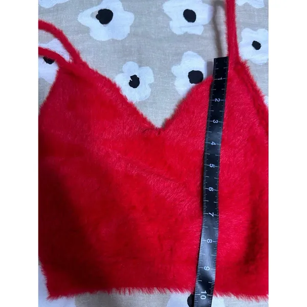 For love and lemons red fuzzy tank top set - Image 4