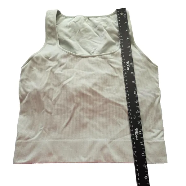 Ribbed Comfort Y2K Bra Top Wireless Pullover Stretch Sleep Active‎ DSG Gray M - Image 6