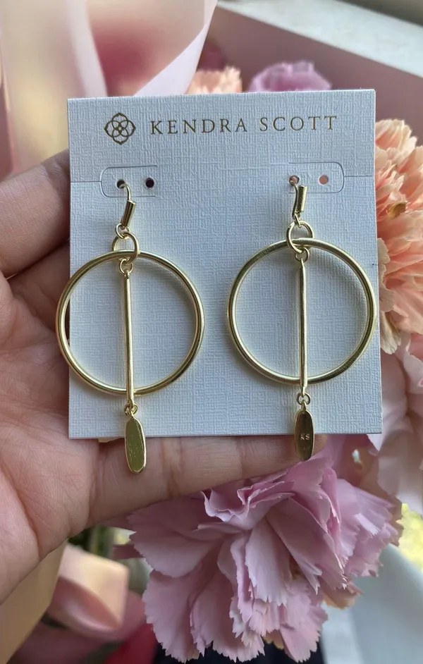 nalani open frame Gold Earrings - Image 2