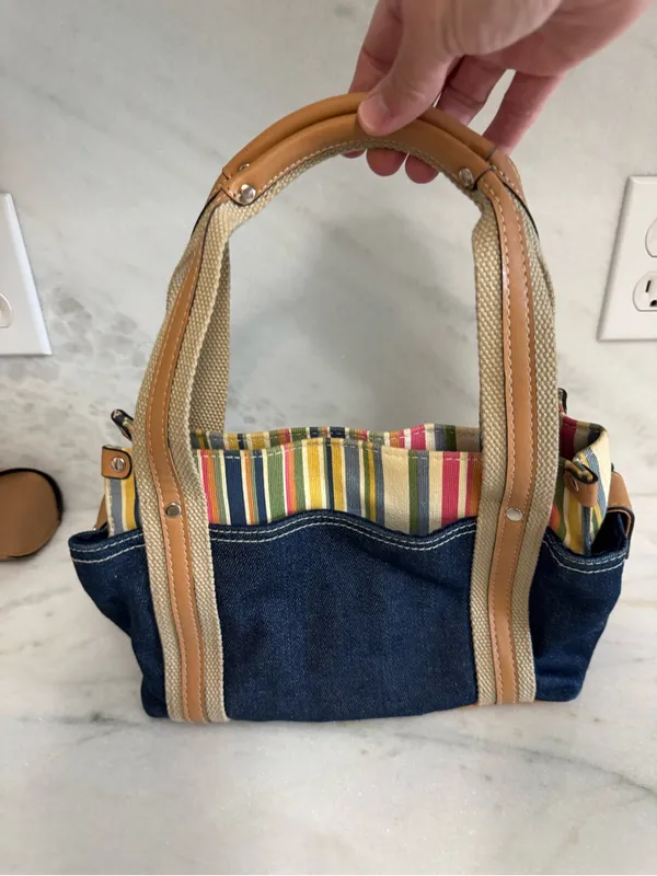 Small denim tote by Strada Blue - Image 4