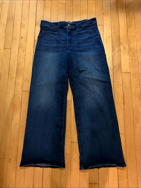 Madewell Emmy Wide-Leg Jeans Dark Wash Size 32 - Image 2