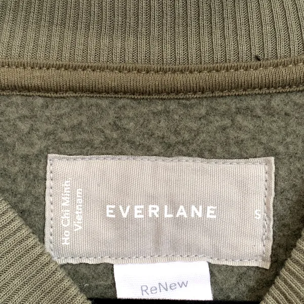 NEW Everlane The‎ Renew Teddy Fleece Sweatshirt in Green - Image 4
