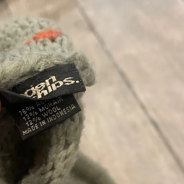 Wooden Ships Gray Knit Headband with Red Accents - Image 3
