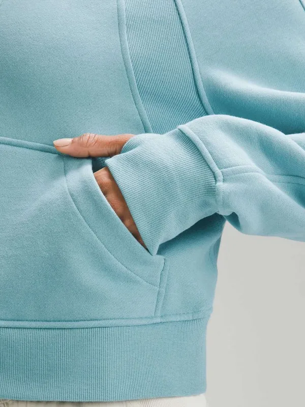 Lululemon Scuba Oversized Half‑Zip Hoodie Cropped Tidal Teal Activewear XS/S - Image 4