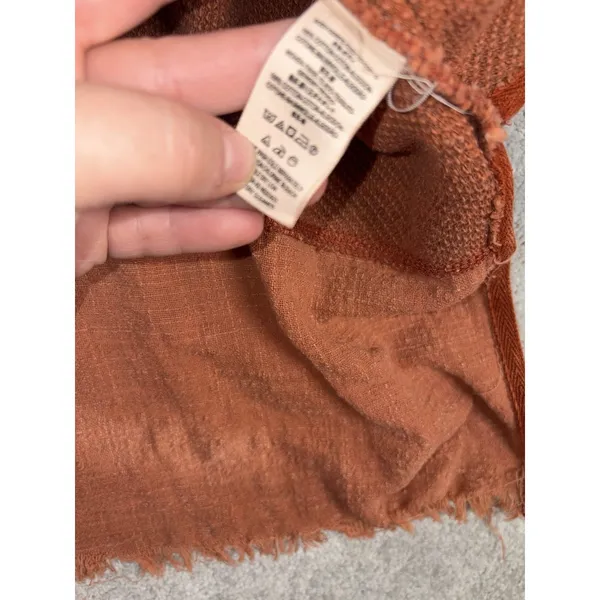 free people zoe pullover oversized slouchy‎ orange boho Xs - Image 2