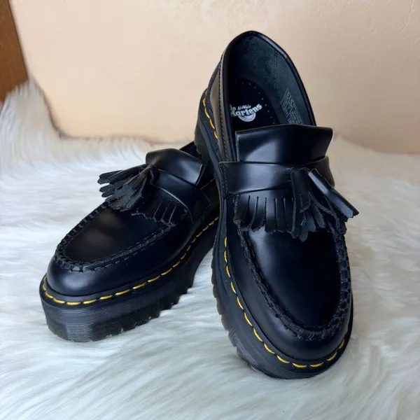 Dr. Martens Adrian Quad Leather Platform Loafers Size 7 - Image 2