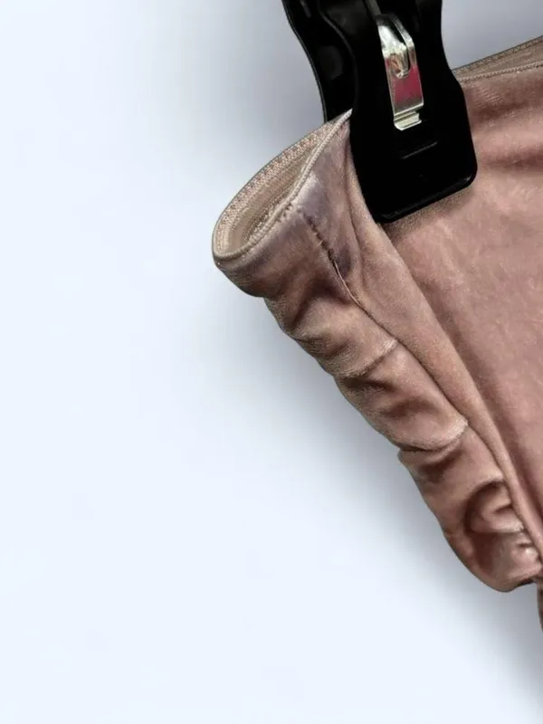 Bershka Velvet Strapless Maxi Dress in Blush - Image 6