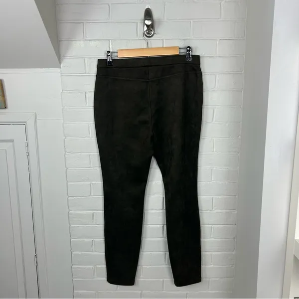 Joan Vass New York Faux Suede Pull On Skinny Pants Size M - Image 7