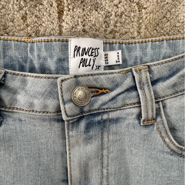 Princess Polly Denim Maxi Skirt Slit - Image 2