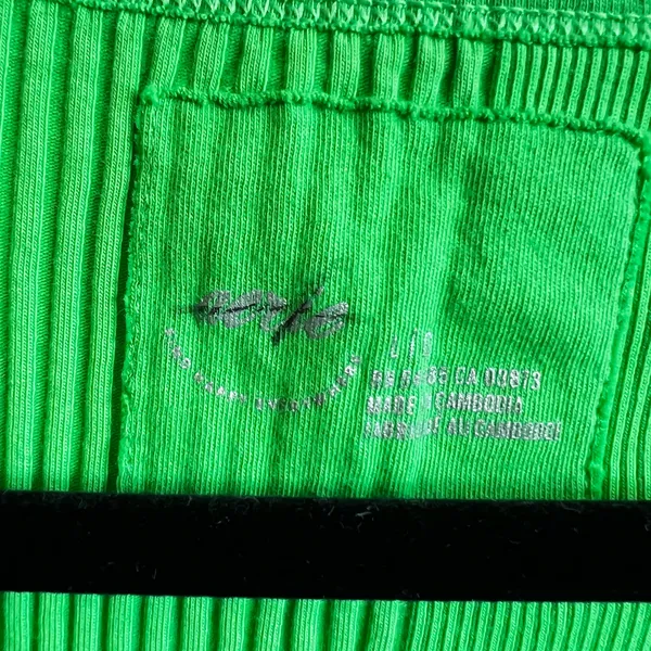 Aerie Green Ribbed Tank Top Casual Minimalist Soft Girl Athleisure Large‎ - Image 3