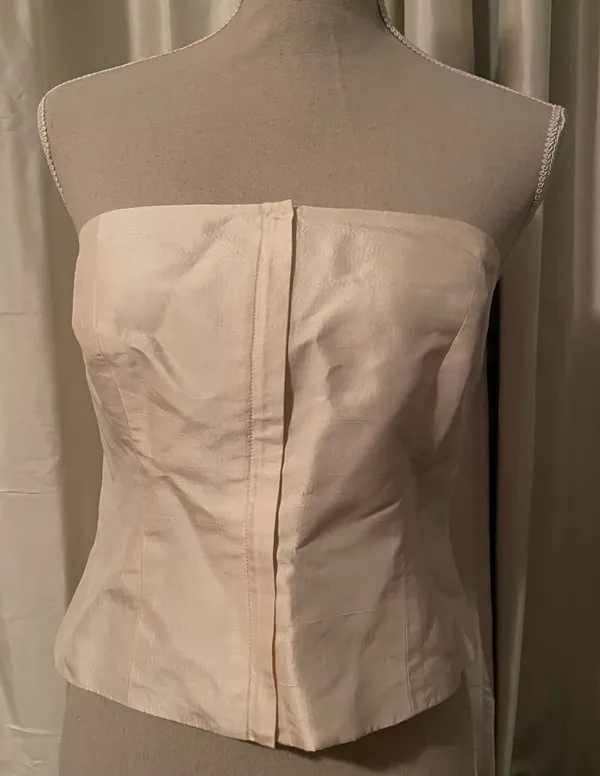 Silk Zippered Strapless Shell  - Image 2