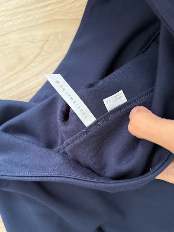 Travis Mathew Medium Spa Day Wide Leg Pants Navy High Waist Relaxed Lounge - Image 4