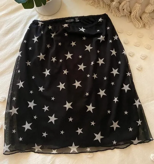 Nasty Gal Star Mesh Skirt - Image 2
