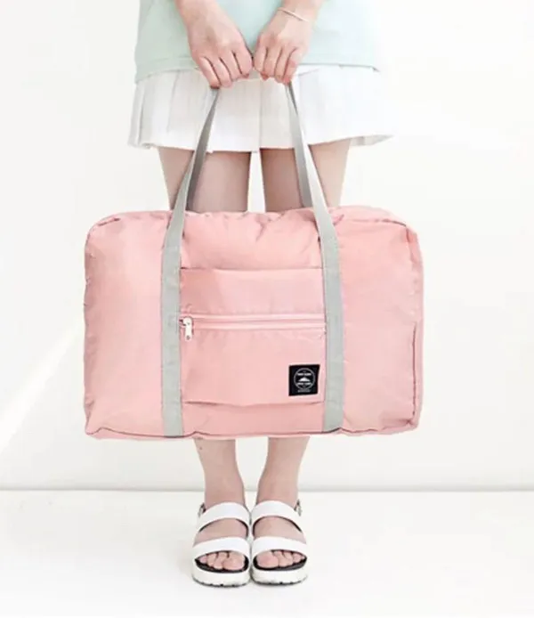 Simple Style Travel Tote Bag Pink - Image 3