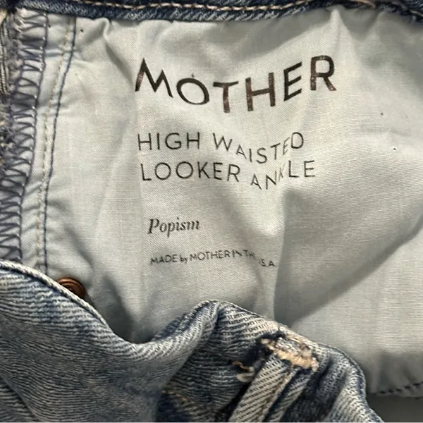Mother Denim Women’s Size 27 Popism Blue The Looker High Rise Ankle Skinny Jeans - Image 9